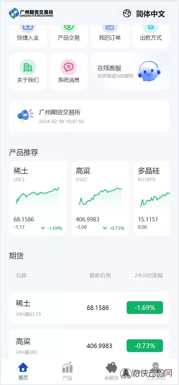 【多语言广州期货微盘微交易所源码】余额宝+单控输赢+信誉分+前端uniapp纯源码+后端php